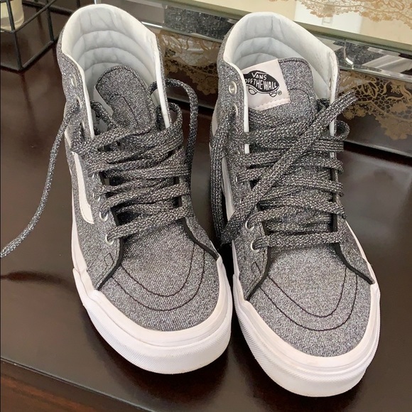 sparkly high top vans